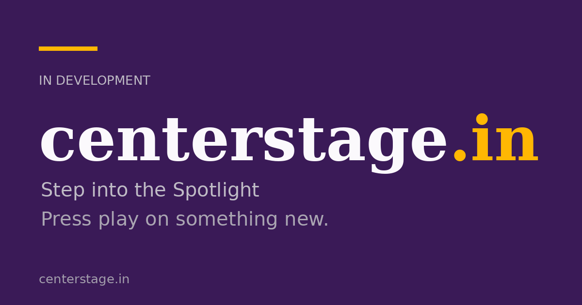 Link preview image for centerstage.in